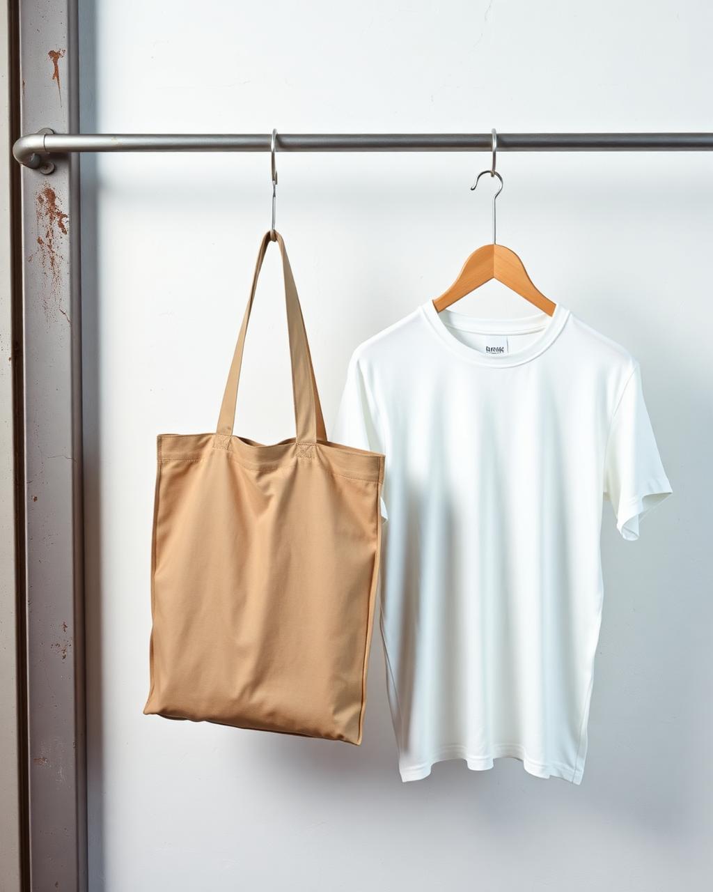 Canvas Tote — raw merchandise mockup, studio scene
