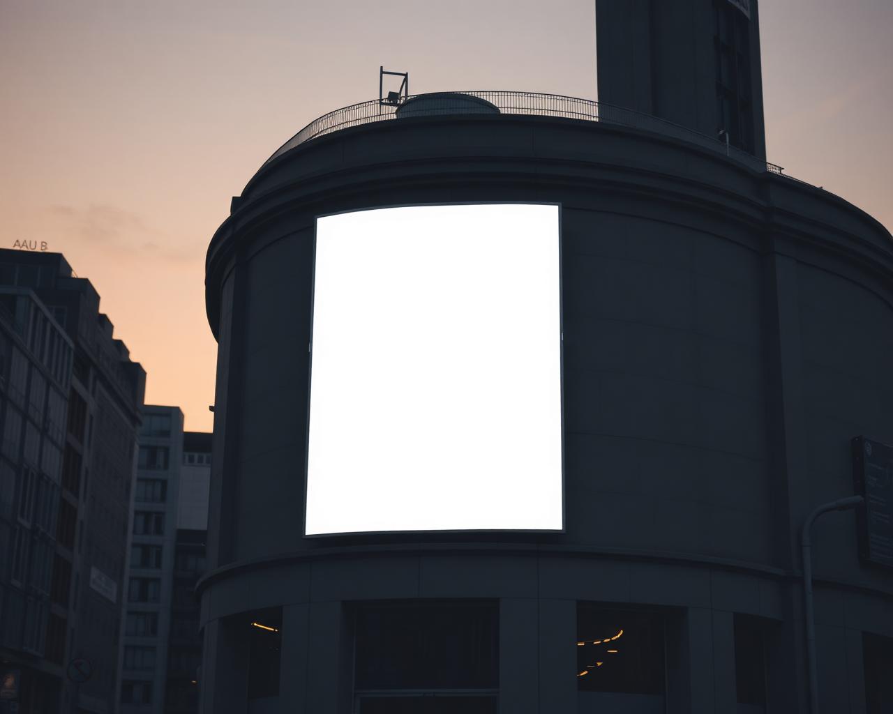 Street Billboard — cinematic outdoor mockup, urban scene