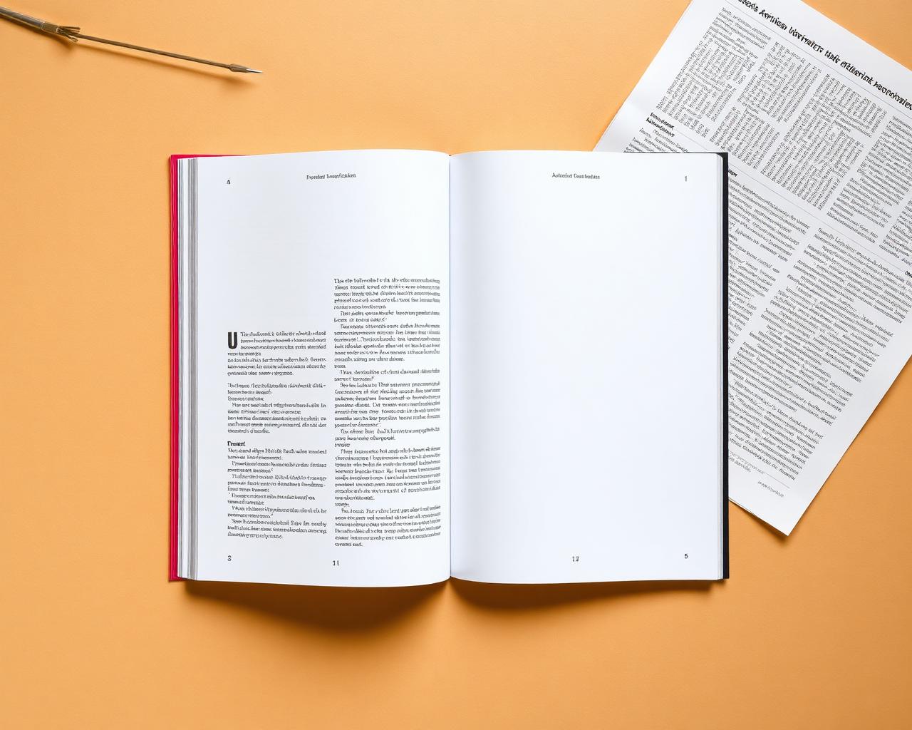 Magazine Spread — editorial book / magazine mockup, flat lay scene